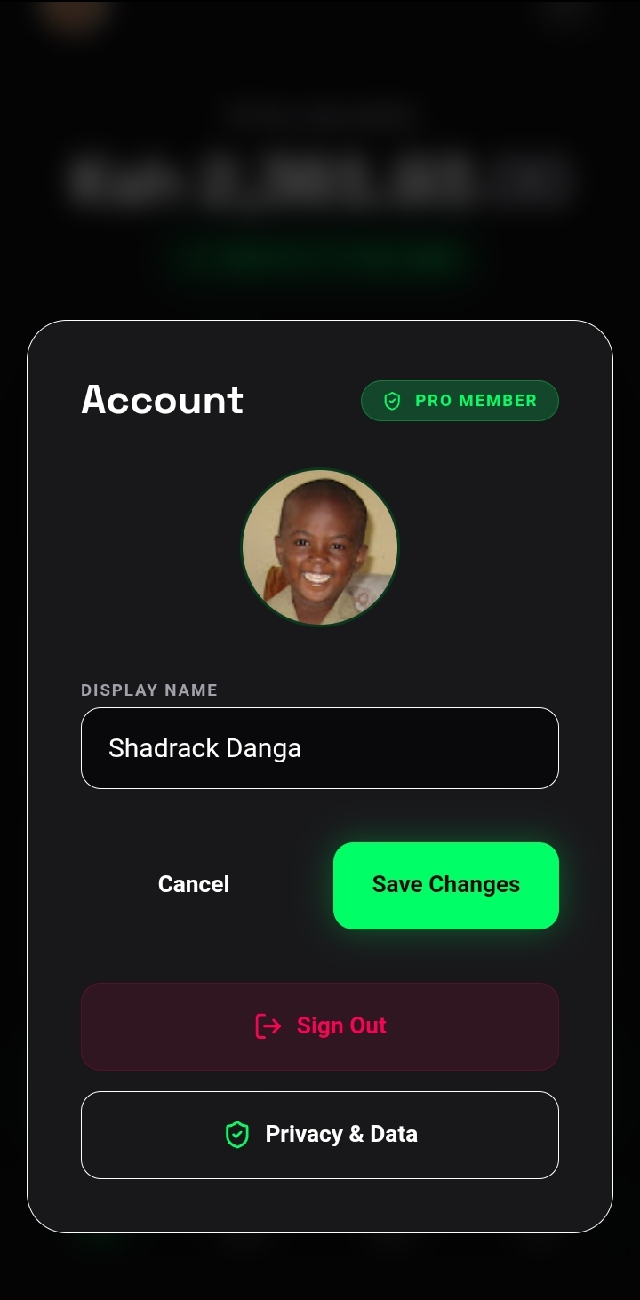 Neon logo artwork glowing in green with a phone and cash illustration